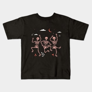 Skeleton Dancing Halloween Kids T-Shirt